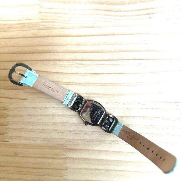 Heidi Daus Pastel Crystal Watch with Aqua Leather Strap main image 4
